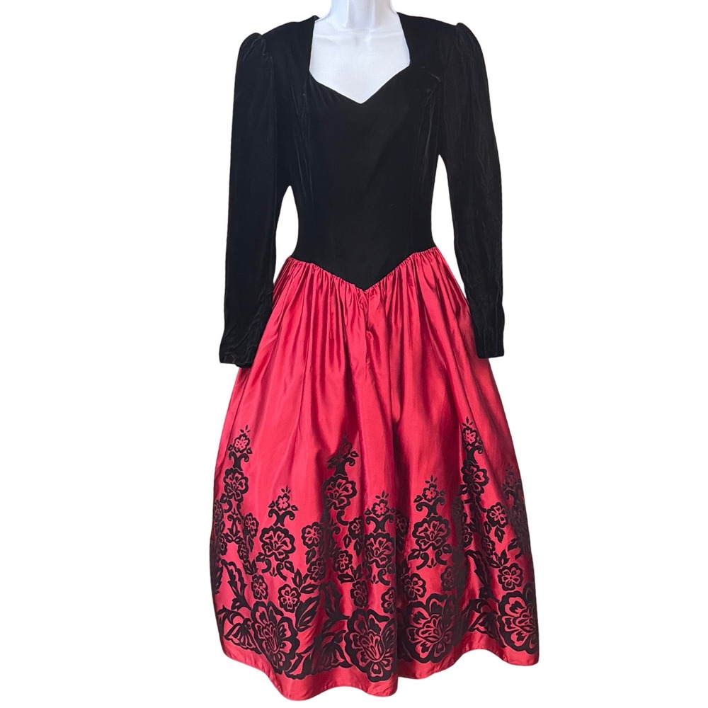 Vintage Scott McClintock Dress Gothic Romance Dark Coquette Victorian Dramatic